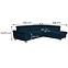 Ecksofa Lugano 2F-OTM/BK Monolith 77 P,7