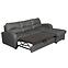 Ecksofa Tilo 2F–REC/BK Matt Velvet 97 P,4