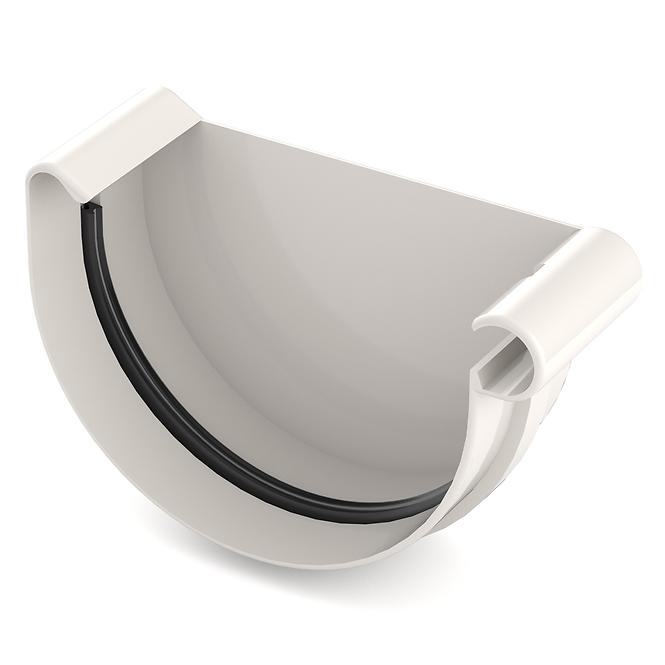 Rinnenendstück rechts 125 mm Bryza Weiß