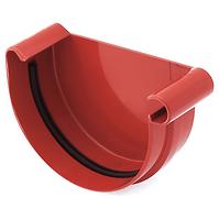 Rinnenendstück rechts 125 mm Bryza Rot