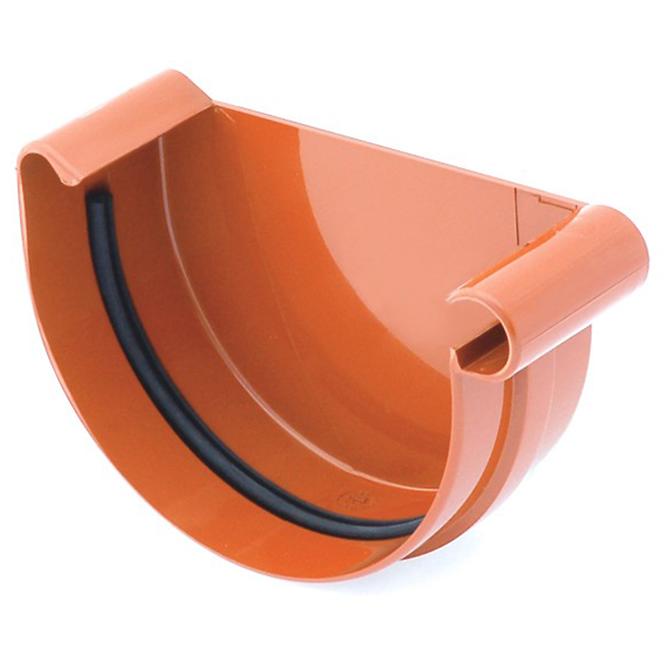 Rinnenendstück rechts 125 mm Bryza Ziegelrot