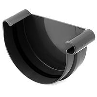 Rinnenendstück rechts 125 mm Bryza Schwarz