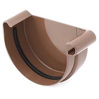 Rinnenendstück rechts 150 mm Bryza Braun