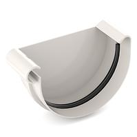 Rinnenendstück links 125 mm Bryza Weiß
