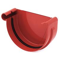 Rinnenendstück links 125 mm Bryza Rot