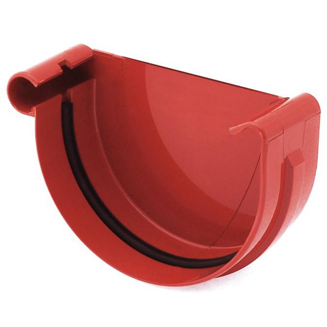 Rinnenendstück links 125 mm Bryza Rot