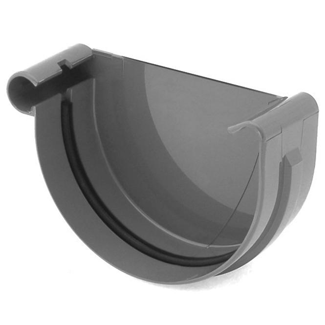 Rinnenendstück links 125 mm Bryza Grafit