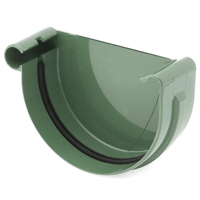 Rinnenendstück links 125 mm Bryza Grün