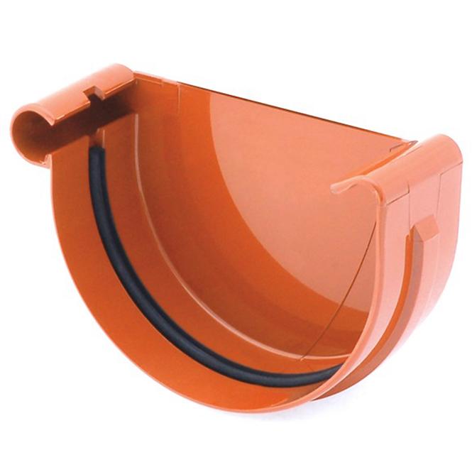 Rinnenendstück links 125 mm Bryza Ziegelrot