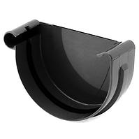 Rinnenendstück links 125 mm Bryza Schwarz
