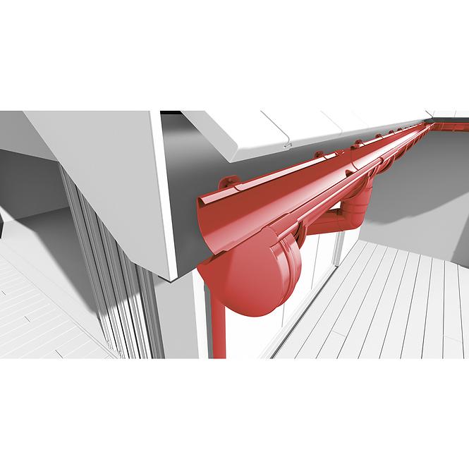 Rinnenendstück links 150 mm Bryza Rot