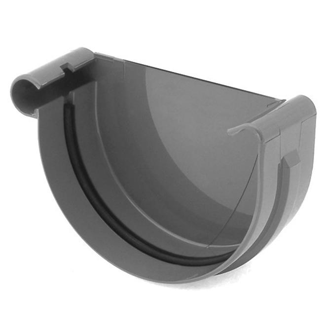 Rinnenendstück links 150 mm Bryza Grafit