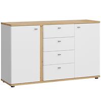 Kommode Avila 2D4S AILK01 weiß/eiche artisan