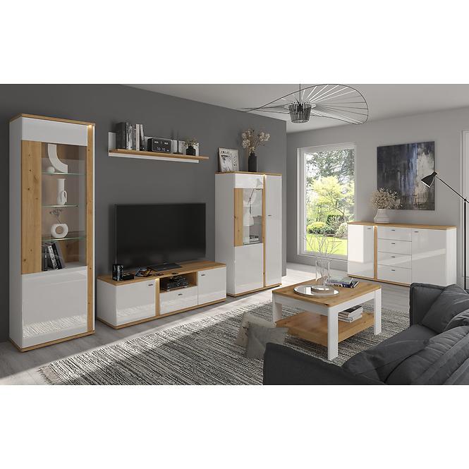 Kommode Avila 2D4S AILK01 weiß/eiche artisan