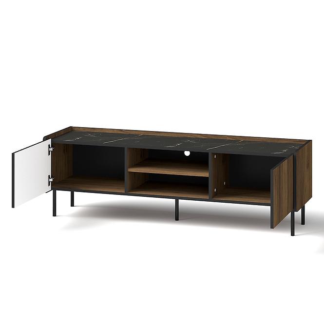 36DB+SYS PRESTIGO TV SKŘÍŇKA P7 2D OŘECH VÁLKA/SAN SEB/BLACK