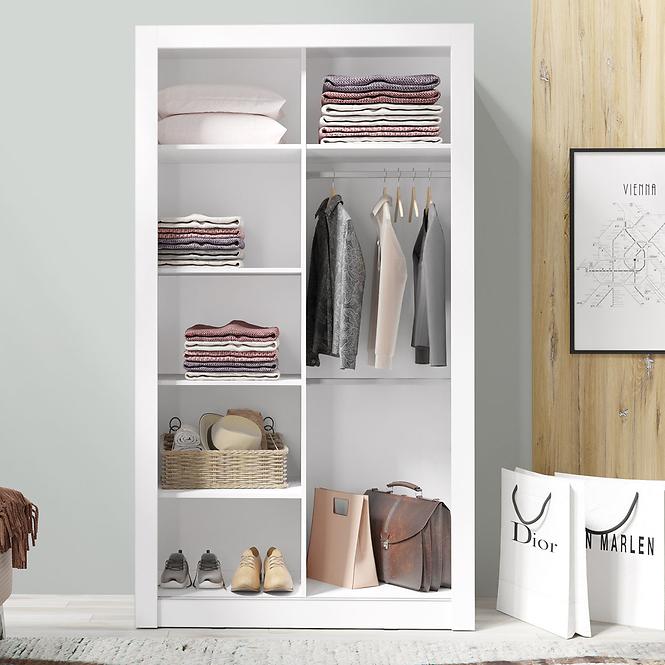 Schrank In box 2 120 weiß lux/marmor bianco