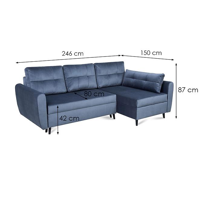 Ecksofa Focus L Paros 6 grau