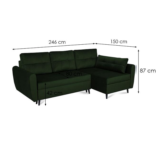 Ecksofa Focus L Kronos 14 grün