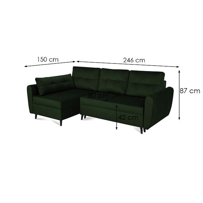 Ecksofa Focus P Kronos 14 grün