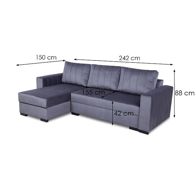 Ecksofa Verso U Kronos 22 grau
