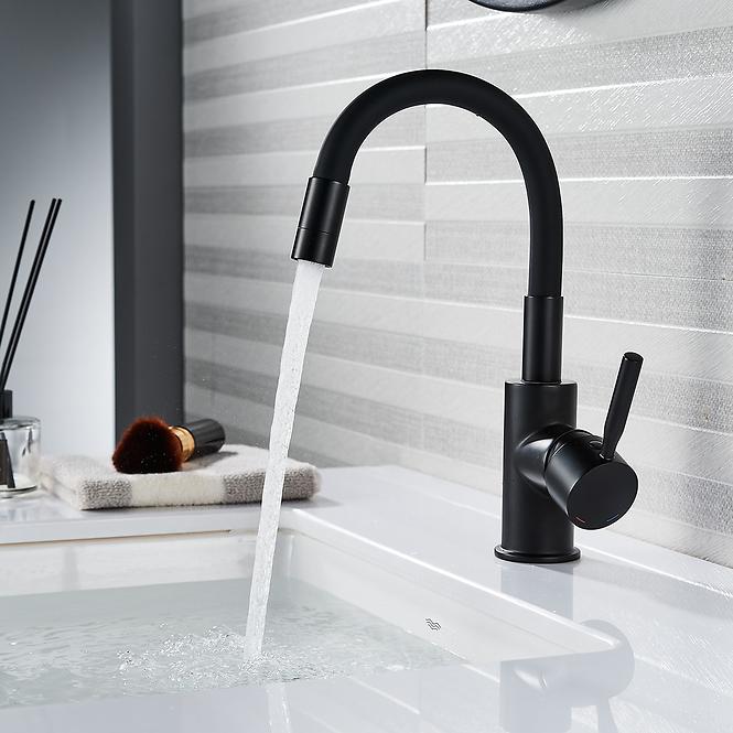 Flexibler Waschtisch- und Waschbeckenhahn Mini black