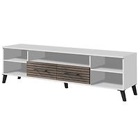 TV tisch Carlo 6 weiß/eiche flagstaff