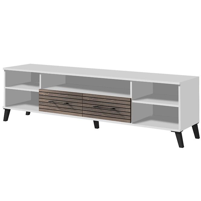 TV tisch Carlo 6 weiß/eiche flagstaff
