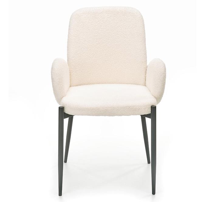 36HG+ŽIDLE K477 TKANINA BOUCLE/KOV BÉŽOVÝ 58X58X89