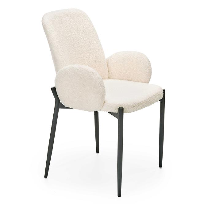 36HG+ŽIDLE K477 TKANINA BOUCLE/KOV BÉŽOVÝ 58X58X89