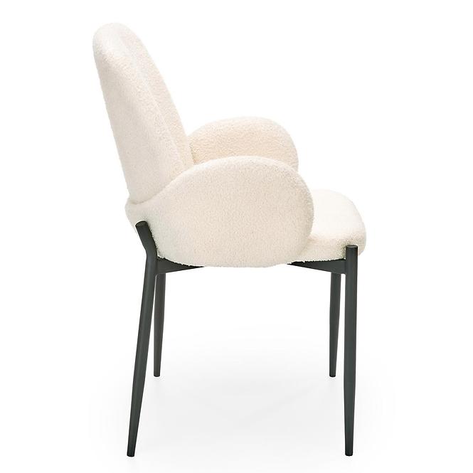36HG+ŽIDLE K477 TKANINA BOUCLE/KOV BÉŽOVÝ 58X58X89