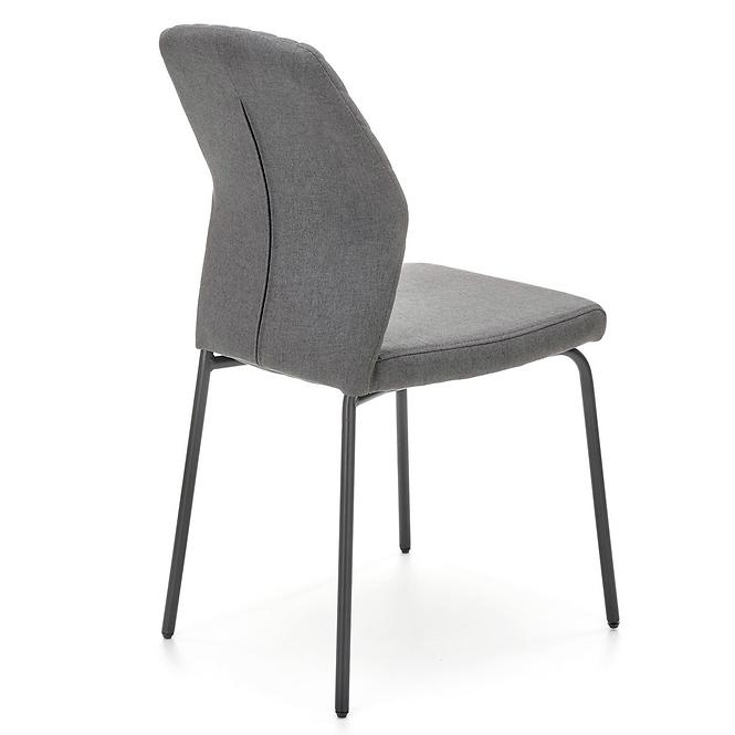 Stuhl K461 Stoff/Metall Grau 46x56x92