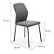 Stuhl K461 Stoff/Metall Grau 46x56x92,9
