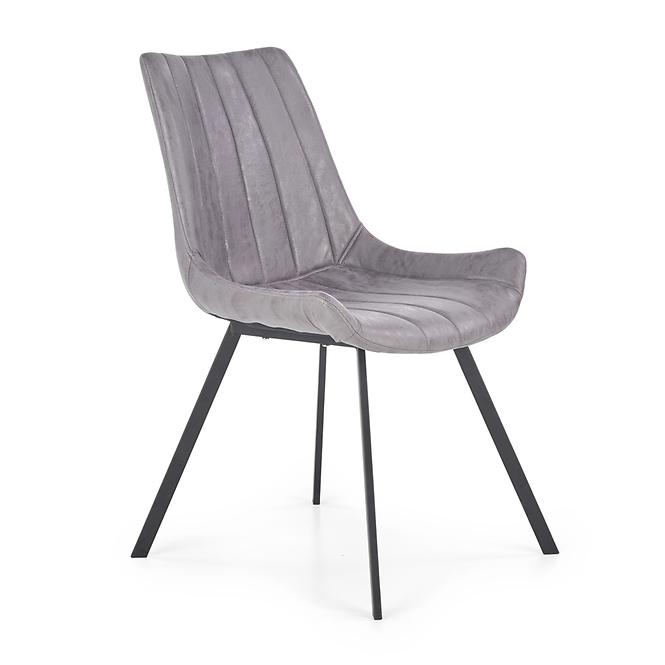 36HG+ŽIDLE K279 EKO KŮŽE/KOV TMAVY ŠEDÝ 54X56X87