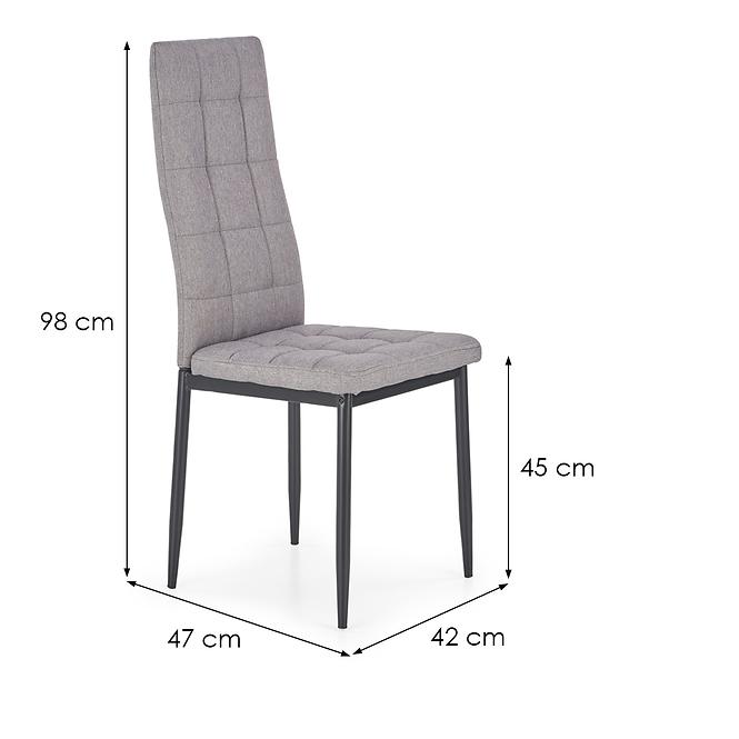 36HG+ŽIDLE K292 TKANINA/KOV ŠEDÝ 45X65X98