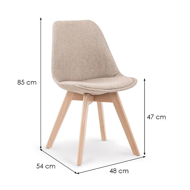 Stuhl K303 Stoff/Holz Beige 48x54x83