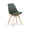 Stuhl K303 Stoff/Holz Dunkel Grün 48x54x83