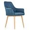 Stuhl K287 Kunstleder/Metall Dunkel Blau 58x61x85