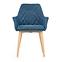 Stuhl K287 Kunstleder/Metall Dunkel Blau 58x61x85,2