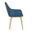 Stuhl K287 Kunstleder/Metall Dunkel Blau 58x61x85,3
