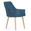 Stuhl K287 Kunstleder/Metall Dunkel Blau 58x61x85,4