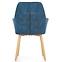 Stuhl K287 Kunstleder/Metall Dunkel Blau 58x61x85,5
