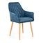 Stuhl K287 Kunstleder/Metall Dunkel Blau 58x61x85,6