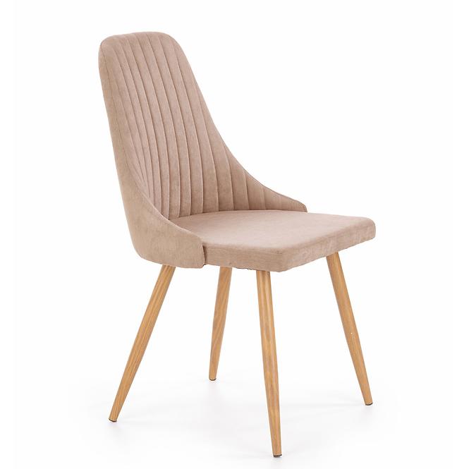 Stuhl K285 Stoff/Metall Beige 56x49x91