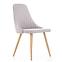 Stuhl K285 Stoff/Metall Hell Grau 56x49x91
