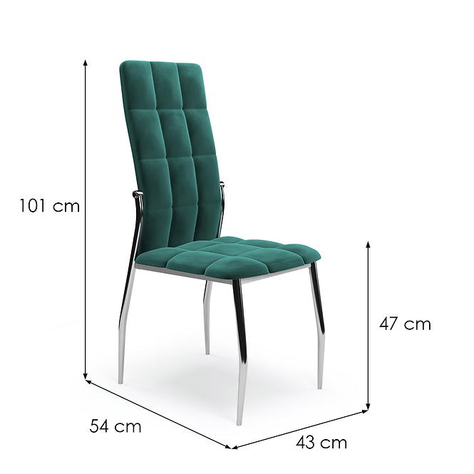 36HG+ŽIDLE K416 VELVET/KOV TMAVY ZELENÝ 43X54X101
