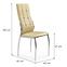Stuhl K209 Metall/Kunstleder Beige 43x54x101,3