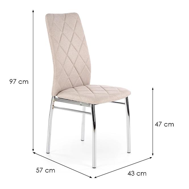 Stuhl K309 Stoff/Metall Hell Beige 43x57x97