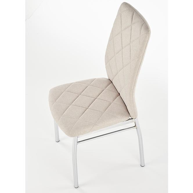 Stuhl K309 Stoff/Metall Hell Beige 43x57x97