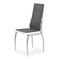 36HG+ŽIDLE K210 KOV/EKO KŮŽE ŠEDÝ-BÍLÝ 43X54X101