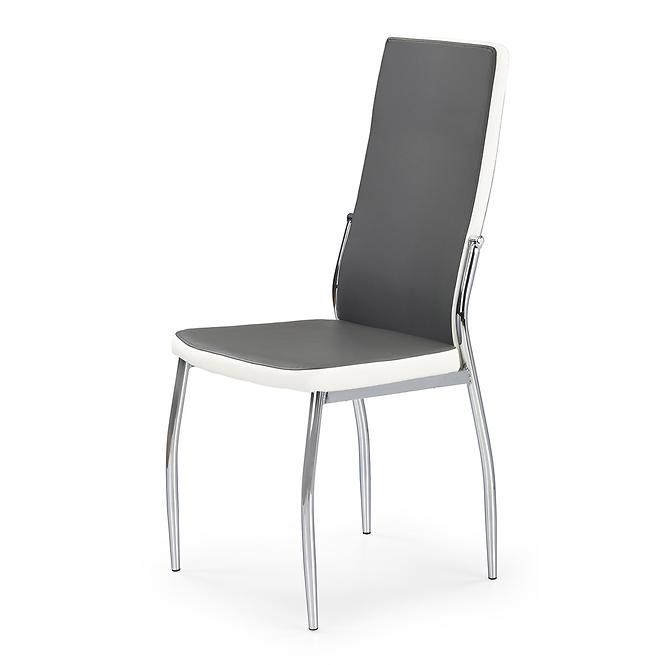 36HG+ŽIDLE K210 KOV/EKO KŮŽE ŠEDÝ-BÍLÝ 43X54X101